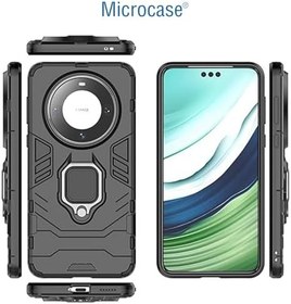 Resim Microcase Huawei Mate 60 Pro Plus Batman Serisi Yüzük Standlı Armor Kılıf - Siyah AL3349 