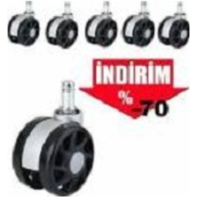 Resim Depolife Lüks Metal Yıldız Ayak Krom Metal Alaşımlı Tekerlek Dahil Ofis Se 