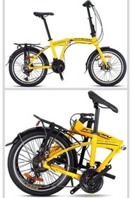 Resim Genel Markalar Foldy Katlanabilir Bisiklet 20 Jant 7 Vites V.B. Mat Bej Sarı/Siyah 