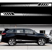 Resim Sones 2 Adet/takım D-707 Çizgili Totem Desen Araba Modifiye Dekoratif Etiket Beyaz 