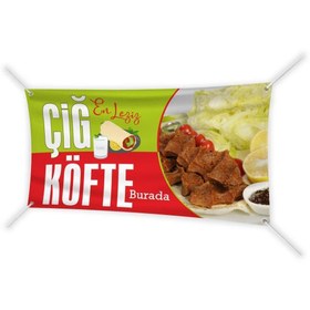 Resim Reklamediyoruz Çiğköfte 50x100cm Branda Pankart 