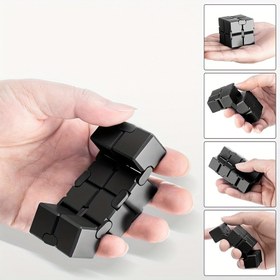 Resim Yeni Versiyon Parmak Oyuncağı - Yetişkinler, Gençler ve 3+ Yaş Çocuklar için Metal Sonsuzluk Sihirli Küpü - Süper Dayanıklı Plastik Duyusal Fidget Oyuncak, 8 Değiştirilebilir Renkli Halka ile - Noel, Cadılar Bayramı, Şükran Günü İçin Mükemmel Hediye 