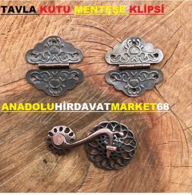 Resim Anadoluhirdavat Yonca Dekoratif Kutu Menteşe Klips Tavla Menteşe Klipsi 