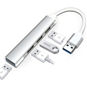 Resim TeknoExpress 4in1 Yüksek Hızlı Usb 3.0 Usb Dönüştürücü Mac Os Uyumlu Çoklayıcı Çoğaltıcı Hub Adaptör 