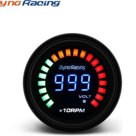 Resim Araba Modifiye Takometre Led Ölçek + Dijital Ekran İki Bir Arada Yarış Özel Gösterge 12v Evrensel 1700 