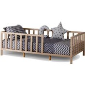 Resim Köşk_Mobilya Montessori Yatak Ahşap Yatak 90X190 Çocuk Karyola Çatısız Model (407681920) 