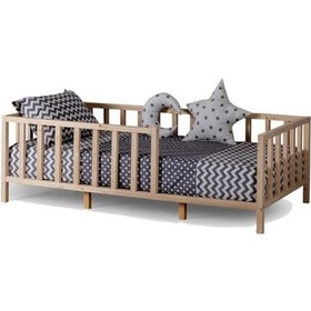 Resim Köşk_Mobilya Montessori Yatak Ahşap Yatak 90X190 Çocuk Karyola Çatısız Model (407681920) 