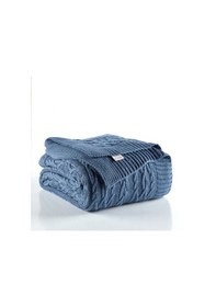 Resim Betires Home Ca19001 Örgü Battaniye İndigo - Çift Kişilik Indigo 