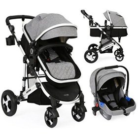 Resim Yoyko Ultimate Travel Sistem 3 in 1 Gri Silver Bebek Arabası 