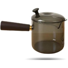 Resim Büro Ev Ofis Pişirme Keyfi İçin 550ml Kapasiteli Akasya Stil Cam Cezve 