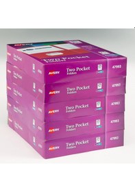 Resim Avery Two-pocket Klasör, Koyu Mavi, Fall 5 Adet 5 Pack Diğer 