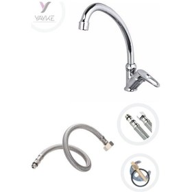 Resim Yayke Mermerden Tekli Mix Lavabo Bataryası Krom Kaplama Pirinç 