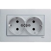 Resim STOREMAX buyflair Novella Gümüş Ikili Toprakli Priz Çarpma Karşıtı Çocuk Korumalı modaflash 224120 