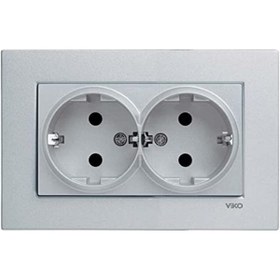 Resim STOREMAX modazone Novella Gümüş Ikili Toprakli Priz Çarpma Karşıtı Çocuk Korumalı modaflicker 1063348 