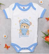 Resim Bitmeyenkartus Bk Kids Kişiye Özel Mavi Bebek Body Zıbın - Model 120 