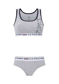 Resim U.S. Polo Assn. U.s Polo Assn. 66255 Kadın Büstiyer Şort Takım-grimelanj Gri 