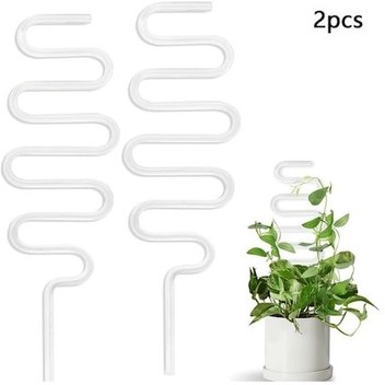 Tongdashop Transparent Orta Boy S Tasarım Akrilik Bitki Filesi