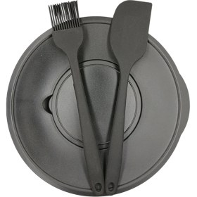 Resim Rendeli Saklama Kabı ile Silikon Yumurta Fırçası Silikon Spatula 