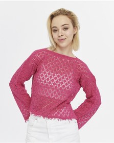Resim KNİTİCAL TEKSTİL knitical Bolero shams Krem Crop Bluz Ajurlu Triko Örme 