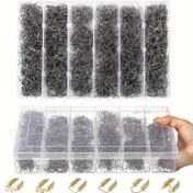 Resim 600/1200 adet/set Güvenilir Kalite Kaynak Zımbaları, Plastik Kaynak için Bumper Kaynak Teli, Depolama Kutusu ile Sıcak Zımba, 0, 6mm & 0, 8mm Araba Tamponu, Gösterge Paneli, Lamba Tutucu ve Günlük Plastik Onarımlar için Kaynak Kiti, Pil Olmadan 