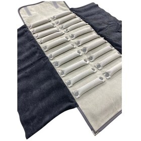 Resim Deri Kumaş Gri Renk 67 / 26 Cm Yüzük Sergileme Seyahat Çantası 