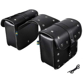 Resim Geeksen Motosiklet Sele Çantaları Moda Deri Yan Çantalar 