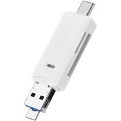 Resim Sd Kart Okuyucu 3'ü 1 Arada Usb 3.1 Tip C + Tf/mikro Sd/sd İçin Mikro Bağlantı Noktası Otg Bellek Windows Xp/vısta/7/8/10 İle Uyumlu 