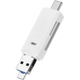 Resim Sd Kart Okuyucu 3'ü 1 Arada Usb 3.1 Tip C + Tf/mikro Sd/sd İçin Mikro Bağlantı Noktası Otg Bellek Windows Xp/vısta/7/8/10 İle Uyumlu 