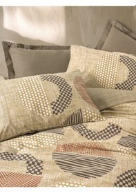 Resim Cotton Box Toprak Tek Kişilik Nevresim Takımı Moona Kahve Kahve 