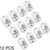 Resim 12 Adet Cilalı Paslanmaz Çelik Döner Tekerlek - Pürüzsüz Kayma için Dayanıklı Metal & Plastik Yapı 