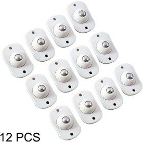 Resim 12 Adet Cilalı Paslanmaz Çelik Döner Tekerlek - Pürüzsüz Kayma için Dayanıklı Metal & Plastik Yapı 