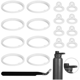 Resim Suofeng 17 Adet Silikon Su Bardağı Dairesi, Thermoflask K İle Değiştirme Aracı Şeffaf 