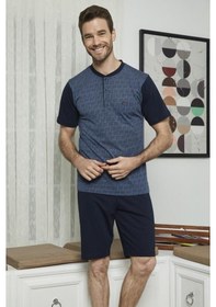 Resim Kly 7613 Erkek Midi Yaka 3'Lü Pijama Takımı 