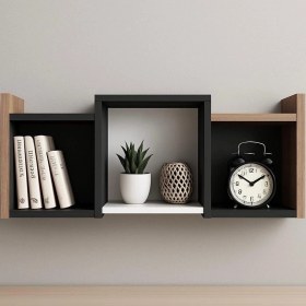 Resim Lima Duvar Rafı Atlantik Çam - Antrasit Beyaz 