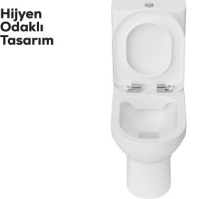 Resim Lara Duroplast Yavaş Kapanan Klozet Kapaklı Beyaz Set 
