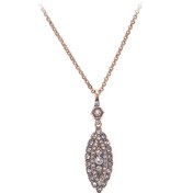 Resim Mekik Elmas Montur Kolye Swarovski Taşlı Bronz 