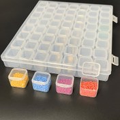 Resim 1 set 28/56 Izgaralı Depolama Kutusu Elmas Sanatı Boyama Araçları Boncuk Düzenleyici Şeffaf Plastik Saklama Kabı DIY Taşlı El Sanatları Takı Kutusu Bağımsız Çok Izgaralı Depolama Kutusu 