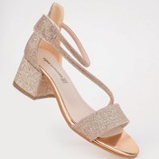 Resim NESKA Topuklu Biyesi Taşlı Bakır Kız Çocuk Ayakkabı 