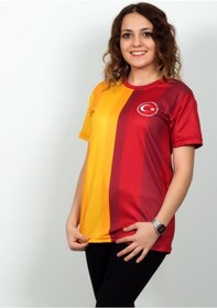 Resim Çiftlere Özel Futbol Forması Sarı & Kırmızı 19 Kırmızı 