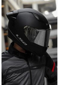 Resim LS2 Rapid Race Kapalı Motosiklet Kaskı Mat Siyah 