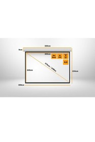 Resim LiteOut 300x225cm Motorlu Kumandalı Projeksiyon Perdesi 