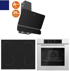 Resim Ferre Fryart Serisi Silenart XE63CB + MS261 + D080-SA Vitroseramik Elektrikli Ankastre Set 