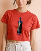 Resim Arsen Lüpen “payını alan melek” Viskili Crop Tişört 