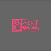 Resim Rv Keşfetmek Kamp Hayat Açık Suv Araba Cam Dekoratif Sticker Pikap Seyahat Pink L 1 Piece Set 