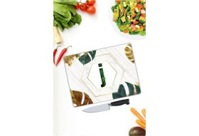 Resim Aylina J Harfli | Cam Kesme Tahtası | 25 x 35 cm 