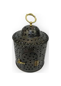 Resim Silindir Yıldız Kesimli Oksitli Bakır Fener No: 2 Bakır - Siyah 