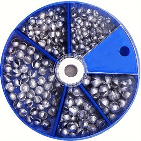 Resim Split Shot Kurşun Ağırlıklar, 230 adet/107 adet, Çıkarılabilir Yuvarlak Balıkçılık Ağırlıkları 