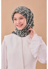 Resim Silk Home Aura Eşarp 140005-11 Koyu Yeşil, Gümüş, Çimen Yeşili 