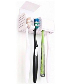 Resim Beyaz Kendinden Yapışkanlı Hijyenik Diş Fırçası Asacağı Askılığı Askılık Diş Fırçalık Banyo Organizer 