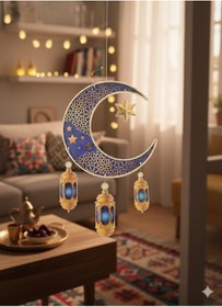 Resim Dodomar Süs Sarkıt Ramazan Tavan Ayyıldız Kandi90x30 Mavi 